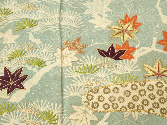 平和屋着物○訪問着 兎 舞桜文 暈し染め 金彩 鬼しぼ