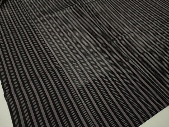 平和屋着物▽道行コート　スリーシーズン　春夏秋　塵除け　紗　間道　黒地　正絹　逸品　CAAS8086vp 平和屋着物▽道行コート スリーシーズン 春夏秋 塵除け 紗 間道 黒地
