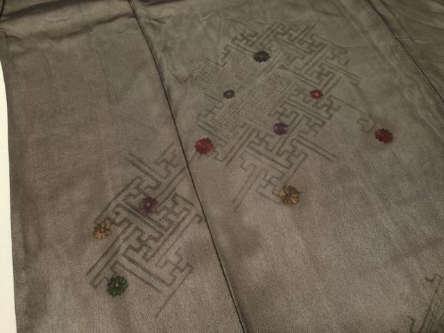 平和屋着物▽訪問着　単衣　紗袷　刺繍　紗綾形花文　正絹　逸品　CAAS8250vp_3