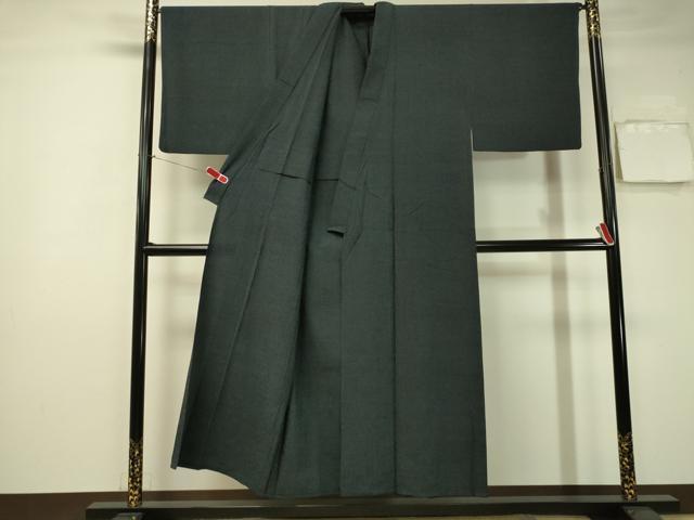 平和屋着物▽男性　本塩沢　単衣　蚊絣　正絹　逸品　CAAS8381vp 平和屋着物▽男性 本塩沢 単衣 蚊絣 正絹 逸品 CAAS8381vp