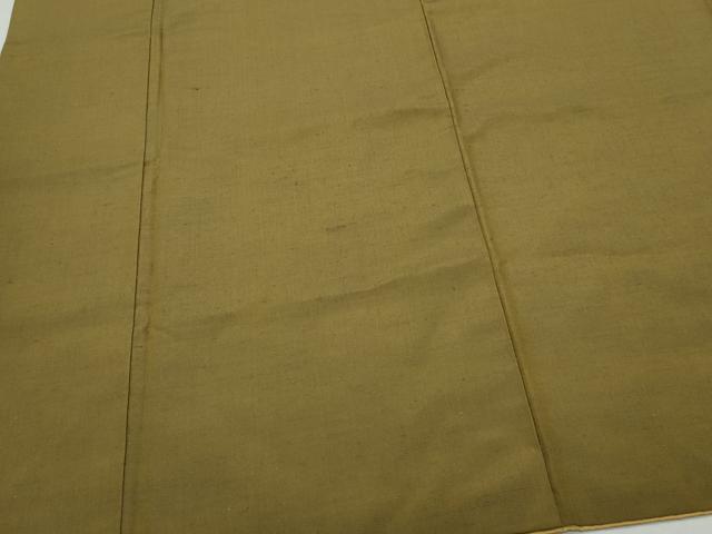 平和屋着物○上質な紬 色無地 路考茶色 正絹 逸品 CAAS8432vf