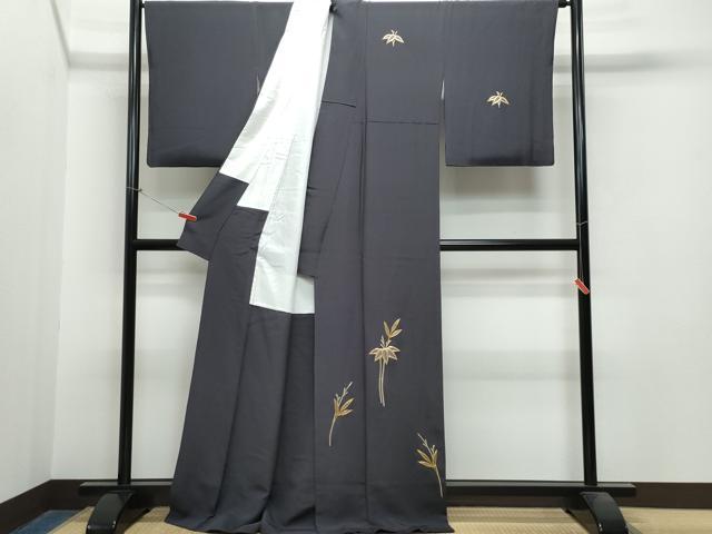 平和屋着物○訪問着 総刺繍 駒刺繍 笹 正絹 逸品 CAAS8437vf