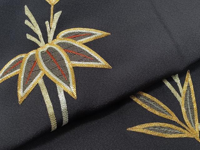 平和屋着物●訪問着　総刺繍　駒刺繍　笹　正絹　逸品　CAAS8437vf 平和屋着物○訪問着 総刺繍 駒刺繍 笹 正絹 逸品 CAAS8437vf