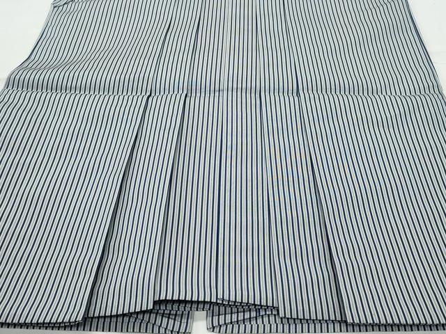 平和屋着物●男性　人間国宝　甲田綏郎　精好仙台平　行灯袴　縞　正絹　逸品　CAAS8445vf 平和屋着物○男性 人間国宝 甲田綏郎 精好仙台平 行灯袴 縞