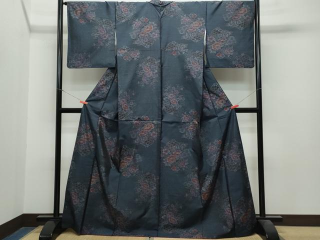 平和屋着物○本場大島紬 花籠文 正絹 逸品 CAAS8458vf