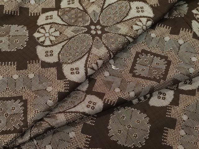 平和屋着物●本場大島紬　龍郷絣　正絹　逸品　CAAS8481vf