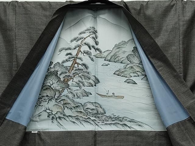 平和屋着物○男性 本場大島紬 アンサンブル・長襦袢セット 当原李好作 総