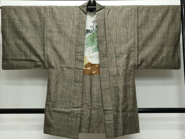 平和屋着物▽男性 単衣 アンサンブル 霞文 ウール AABB5898st 平和屋着物○ 