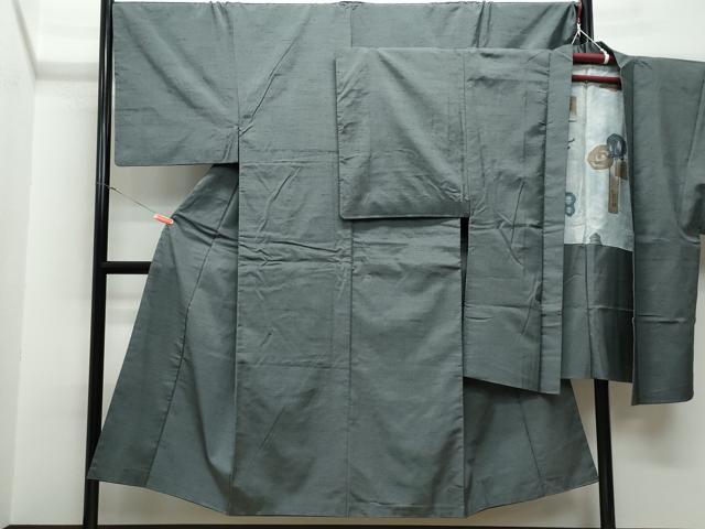 平和屋着物●男性　紬　アンサンブル　羊羹色　正絹　逸品　CAAS8509vf