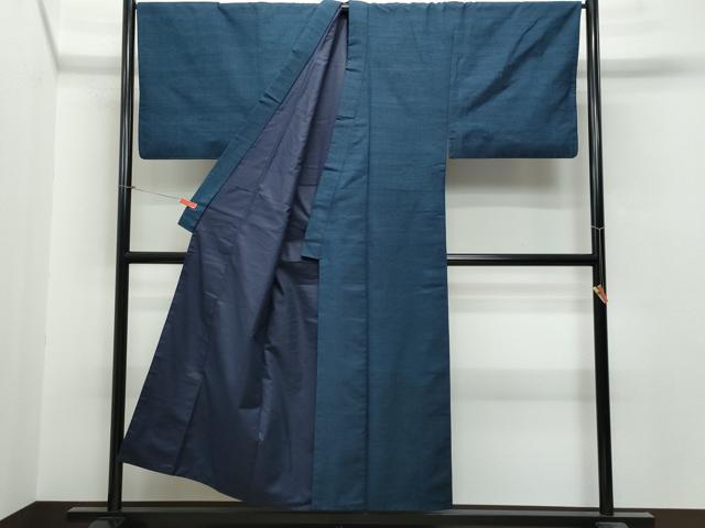 平和屋着物○男性 紬 髭紬・羽織セット 褐返色 正絹 逸品 CAAS8499vf