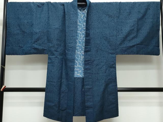 平和屋着物○男性 紬 髭紬・羽織セット 褐返色 正絹 逸品 CAAS8499vf