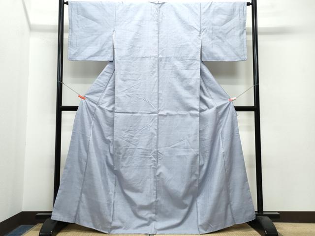 平和屋着物●上質な紬　色無地　薄鼠色　正絹　逸品　CAAS8527vf 平和屋着物○上質な紬 色無地 薄鼠色 正絹 逸品 CAAS8527vf