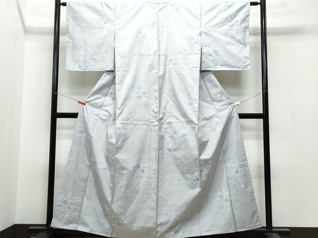 平和屋着物●本場大島紬　白大島　9マルキ　吉祥花文　正絹　逸品　未使用　CAAS8533vf 平和屋着物○本場大島紬 白大島 9マルキ 吉祥花文 正絹 逸品 未