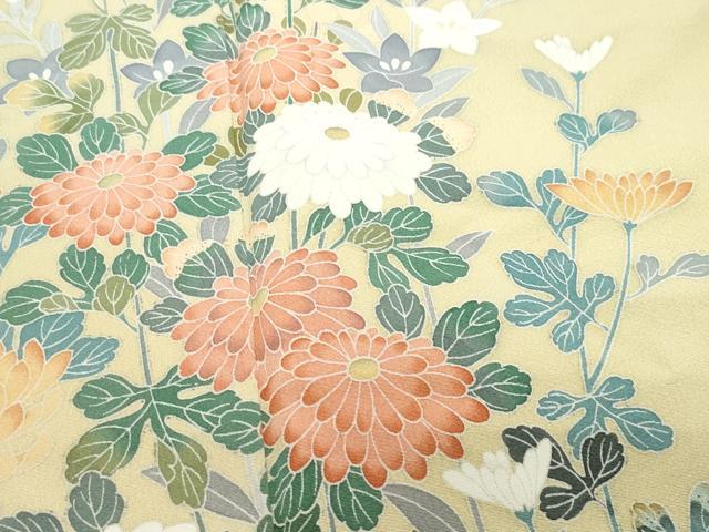 平和屋着物●高級染元　粋峰　林芳夫　京加賀友禅　訪問着　草花文　やまと誂製　正絹　逸品　DAAW5196ud 平和屋着物○高級染元 粋峰 林芳夫 京加賀友禅 訪問着