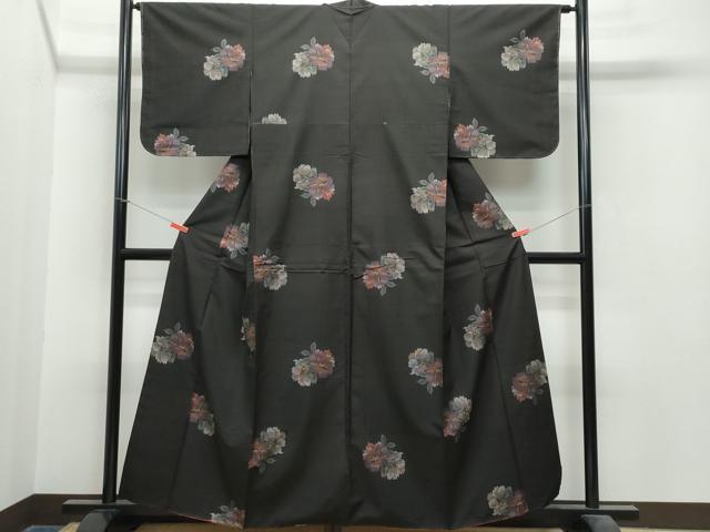 平和屋着物●本場大島紬　鳳凰花菱文　正絹　逸品　未使用　AAAW4049np 平和屋着物○本場大島紬 鳳凰花菱文 正絹 逸品 未使用 AAAW4049np