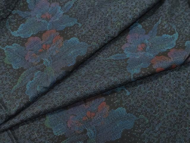 平和屋着物●本場大島紬　9マルキ　舞花文　正絹　逸品　CAAS8567vf