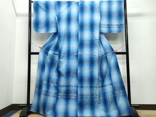 平和屋着物●訪問着　紬地　絣文様　大丸扱い　正絹　逸品　CAAS8586vf