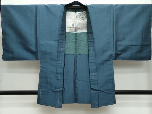 平和屋着物○男性 紬 アンサンブル 褐返色 正絹 逸品 未使用 CAAS8605vf