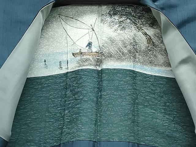 平和屋着物○男性 紬 アンサンブル 褐返色 正絹 逸品 未使用 CAAS8605vf