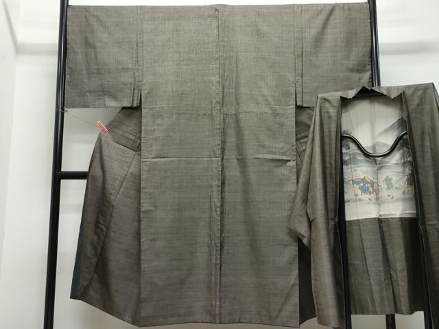 平和屋着物●男性　本場大島紬　アンサンブル　7マルキ　正絹　逸品　CAAS8606vf