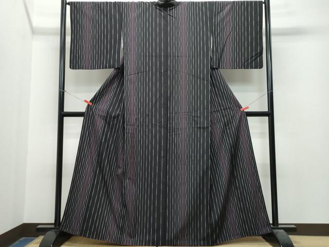 平和屋着物○上質な紬 縞 さが美扱い 正絹 逸品 CAAS8640vf