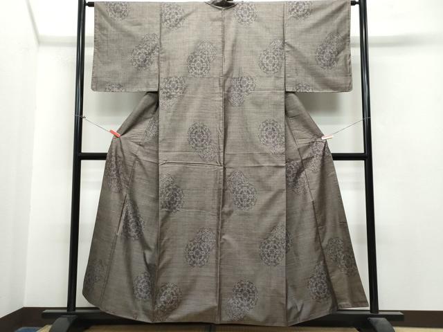 平和屋着物●本場大島紬　9マルキ　正倉院花文　正絹　逸品　CAAS8652vf