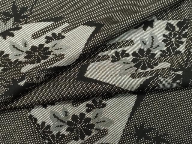 平和屋着物○本場大島紬 7マルキ 総絣 草花文 正絹 逸品 DAAS3781ps