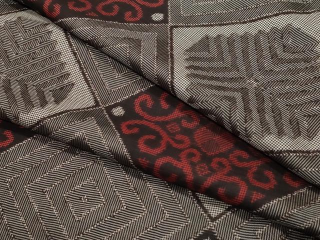 平和屋着物●本場大島紬　龍郷絣　正絹　逸品　CAAS8675vf