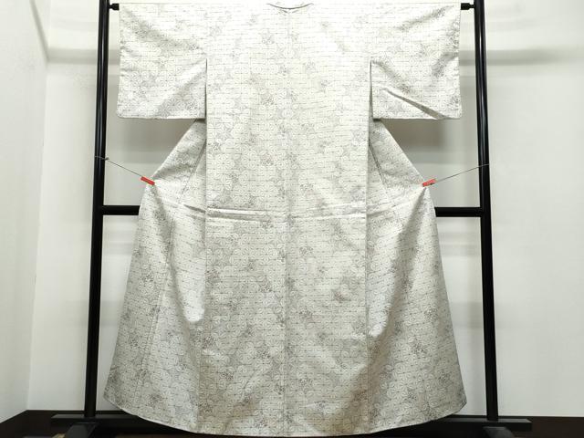 平和屋着物○上質な紬 こぼれ松葉 正絹 逸品 BAAQ2740pk