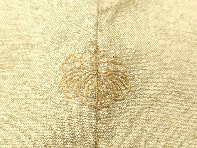 平和屋着物○薩摩結城 本場大島紬 朽葉色 正絹 逸品 CAAS8718vf