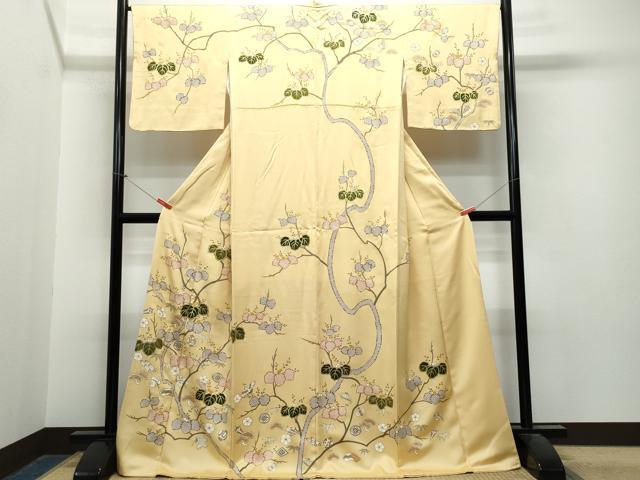 ■訪問着　絞り　扇文　金彩　三越扱い　逸品 □訪問着 絞り 扇文 金彩 三越扱い 逸品