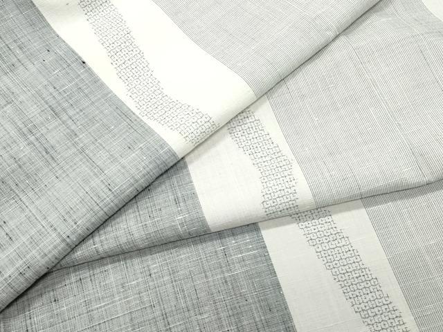 平和屋着物●結城紬　80亀甲　吉祥間道　正絹　逸品　CAAS8762vf