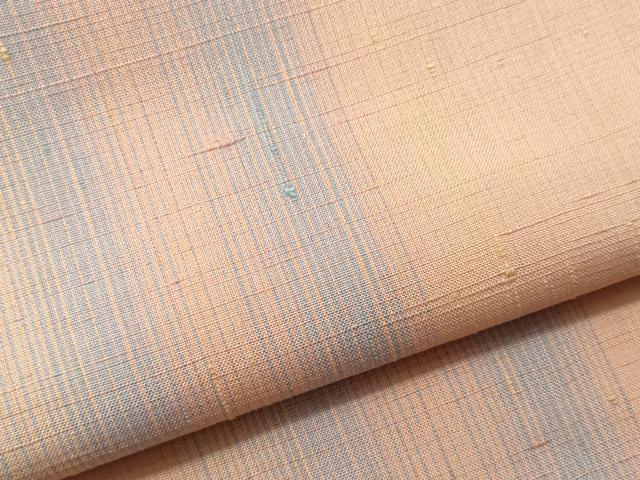 平和屋着物○紅花紬 米沢 縞 正絹 逸品 CAAS8766vf