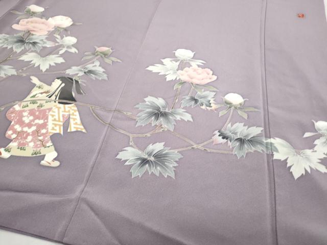 平和屋着物□極上 訪問着 作家物 舞蝶草花文 てんとう虫 空