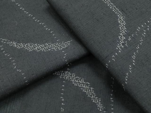 平和屋着物●結城紬　100亀甲　唐草間道　正絹　逸品　CAAS9215th