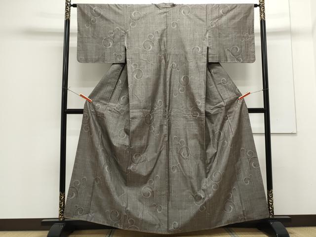 平和屋着物○上質な小紋 縞 正絹 逸品 DAAU5099ps