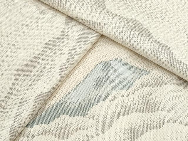 平和屋着物●本場大島紬　白大島　富士山　やまと誂製　正絹　逸品　CAAS9226th