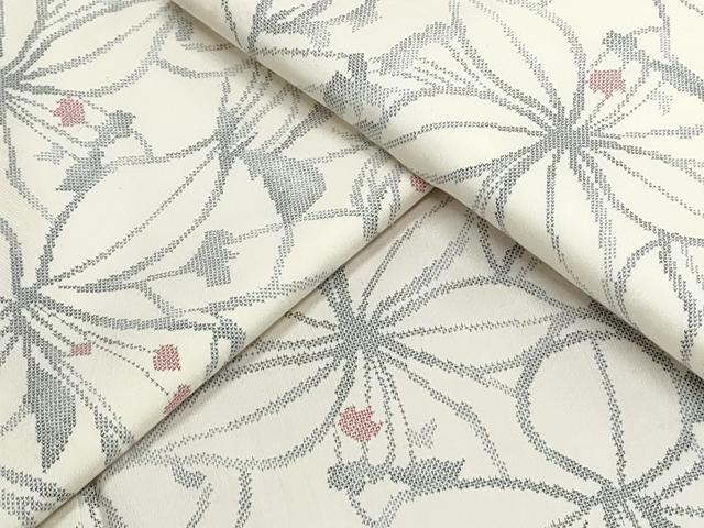 平和屋着物●本場大島紬　白大島　9マルキ　花尽し　正絹　逸品　CAAS9251th