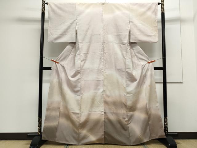 平和屋着物▽本塩沢 やまだ織 訪問着 染色作家 桐村博 単