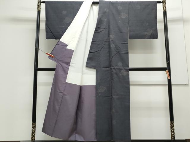 平和屋着物○上質な紬 横段文 正絹 逸品 DAAT1429tw