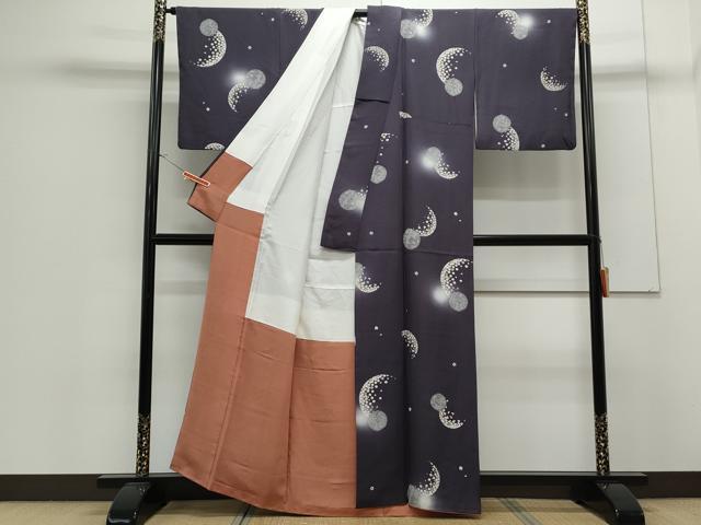 平和屋着物○上質な小紋 花丸文 蛍暈し 金彩 正絹 逸品 CAAS9291th