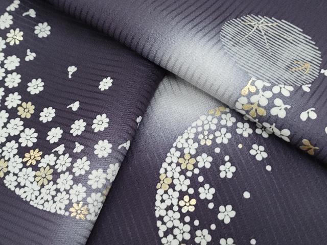 平和屋着物●上質な小紋　花丸文　蛍暈し　金彩　正絹　逸品　CAAS9291th