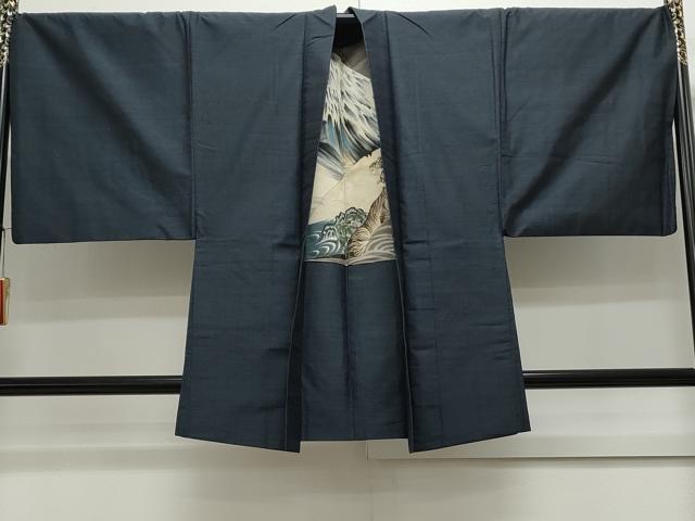 平和屋着物○男性 紬 アンサンブル 霞文 正絹 逸品 CAAS9331th 