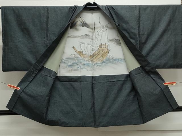 平和屋着物○男性 馬乗り袴 紬地 抽象文様 正絹 逸品 DAAY5252ud 平和屋 