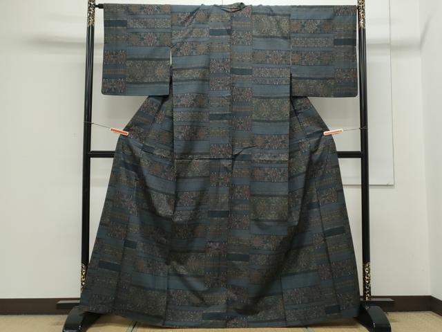 平和屋着物○本場大島紬 訪問着 絞り 箔散らし文 正絹 逸品 未使用