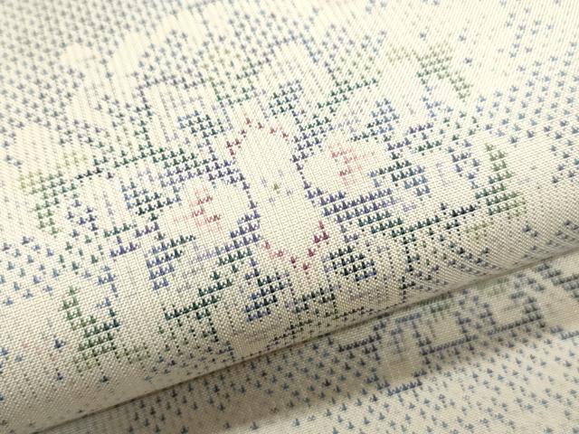 平和屋着物○都喜ヱ門 本場大島紬 白大島 9マルキ 正倉