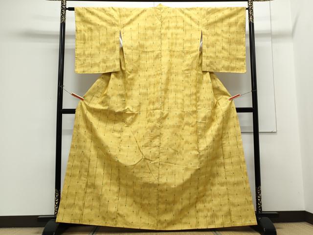 着物リメイク 紬ワンピースLサイズ 着物リメイク 紬ワンピース前