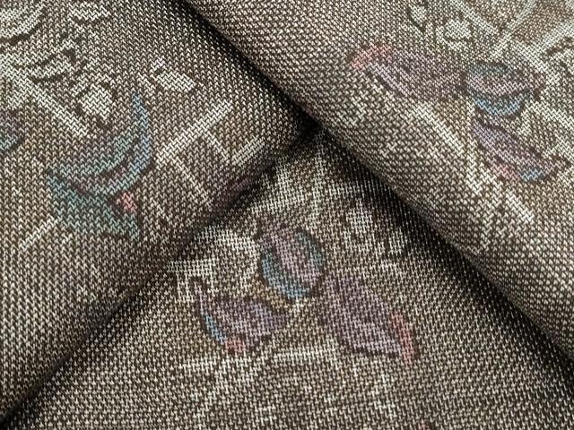 平和屋着物●本場大島紬　9マルキ　草花間道　正絹　逸品　CAAS9401th