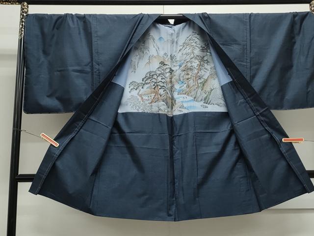 平和屋着物○男性 本場大島紬 アンサンブル 100亀甲 総詰め 正絹 逸品