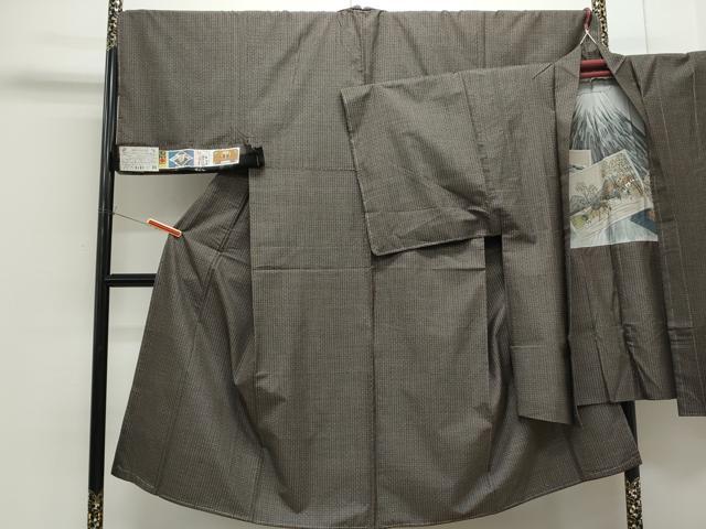 平和屋着物●男性　本場大島紬　アンサンブル　泥染め　吉祥文　証紙付き　正絹　逸品　CAAS9413th